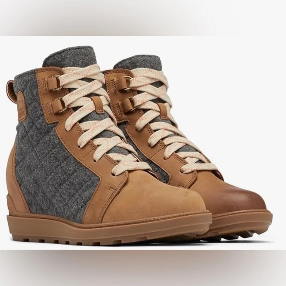 Sorel Women's Evie II NW Lace Boots - Velvet Tan, Gum 10 - Size 9